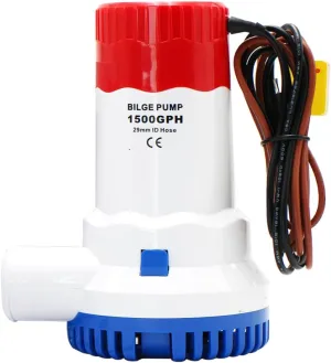 1500 Gph Bilge Pump 12 Volt, Boat Water Pump Takes Up Little Space And Has A Quiet Sound, Suitable For Water Boats And Ponds