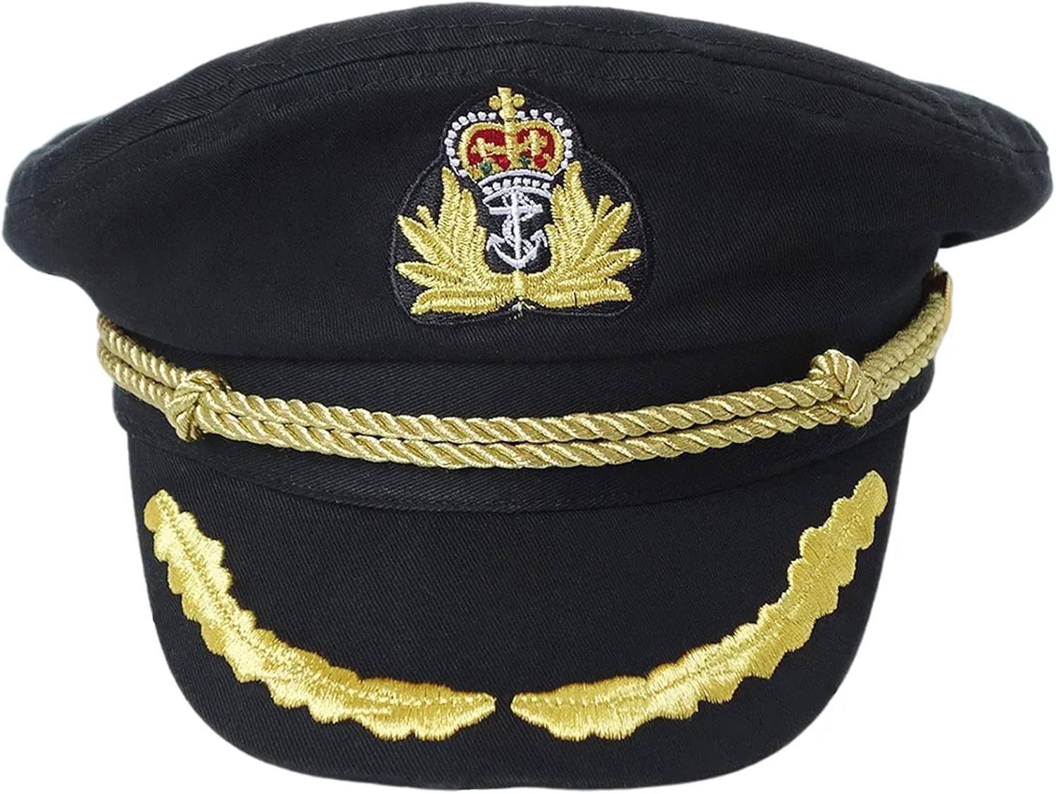 2 Pcs Unisex Adult Cosplay Sailor Caps, Adjustable Yacht Boat Ship Captain Costume Marine Admiral Hat