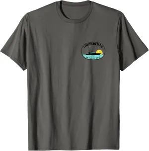 (2 Sided Print) Captain Dad My Boat My Rules Yacht Boating T-Shirt