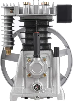 3HP Air Compressor Pump Head, 250L/66Gal/min Twin Cylinder Air Compressor Pump Head, 2.2kw Cast Iron Air Compressor Piston Pump Replacement