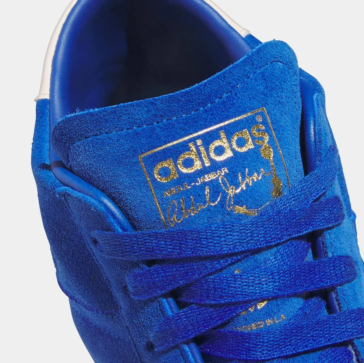 adidas Jabbar High Top Mens Basketball Shoes (Royal Blue/Cream White)