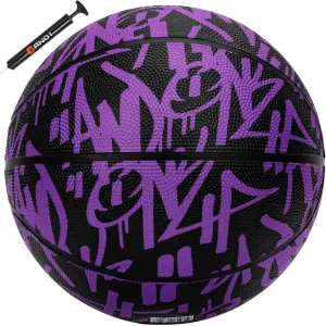 AND1 Fantom Graffiti Rubber Basketball - Streetball for Indoor and Outdoor Use, Deep Channel Construction and Durability