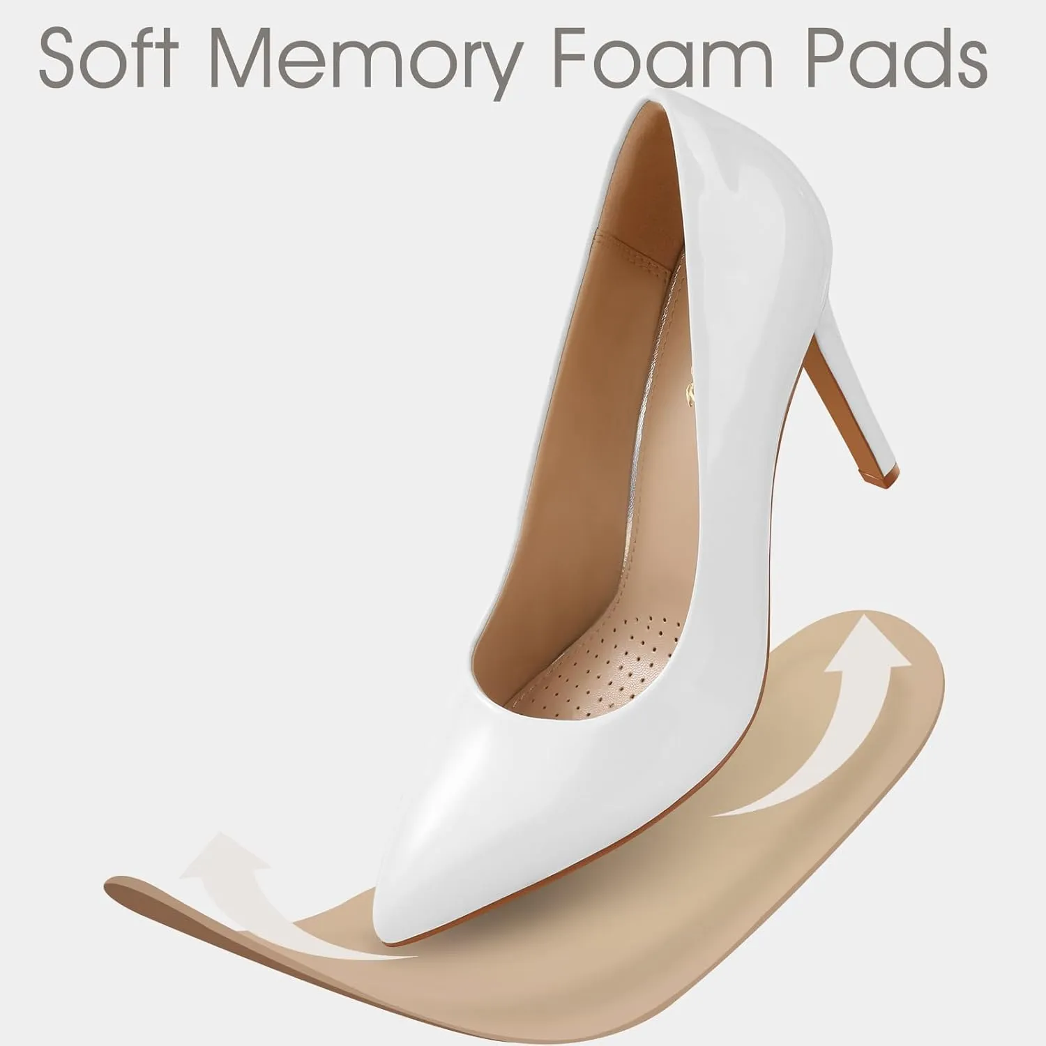 Ankis High Heel Women's Pumps, Black Sliver White Blue Heels Closed Toe, Pointed Toe 4in Stiletto Heel for Women, Comfy Memory Foam Pump Shoe, Party Wedding Work Classic Dressy Casual with Gel Insoles