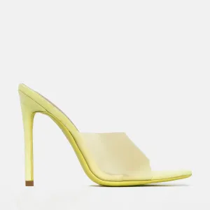 Ayla Lemon Frost Stiletto Mules