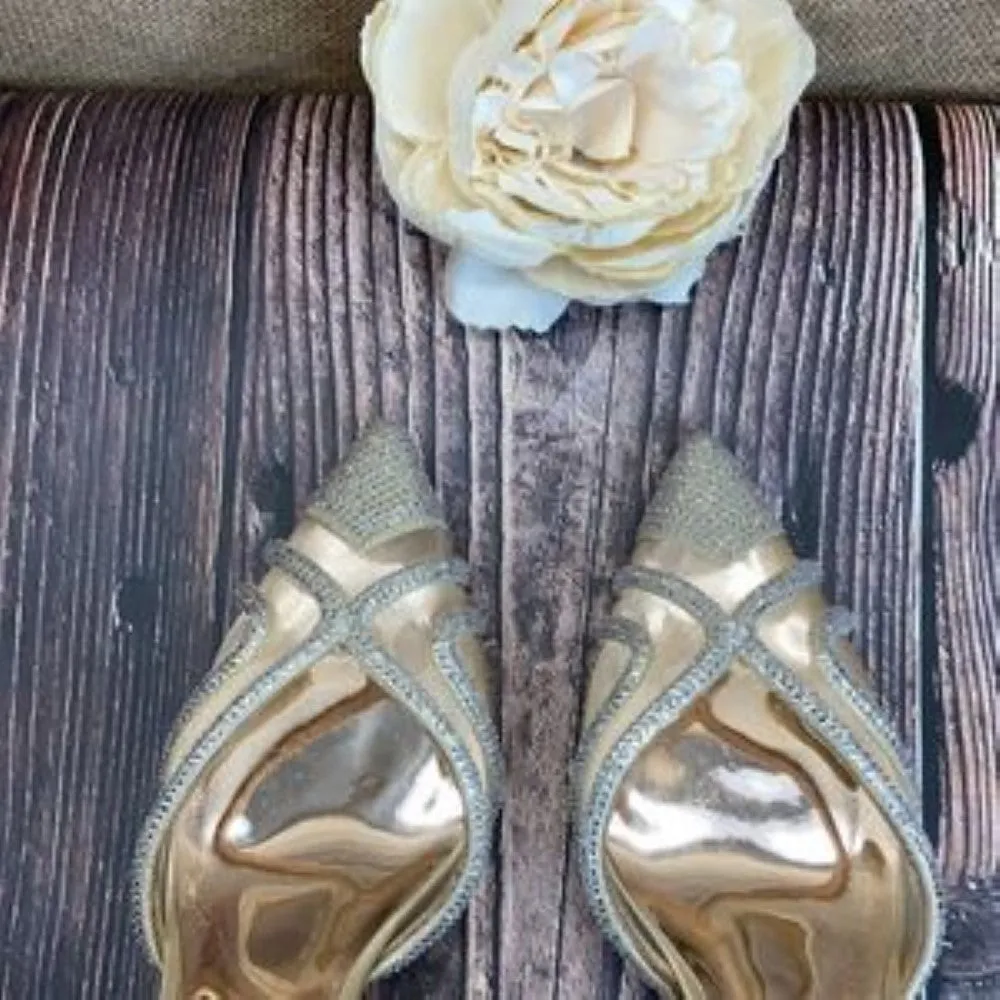 BADGLEY MISCHKA Tan Haze Pointed Toe Pump 9.5