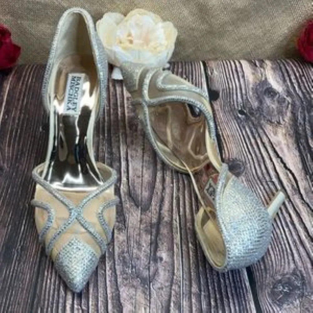 BADGLEY MISCHKA Tan Haze Pointed Toe Pump 9.5