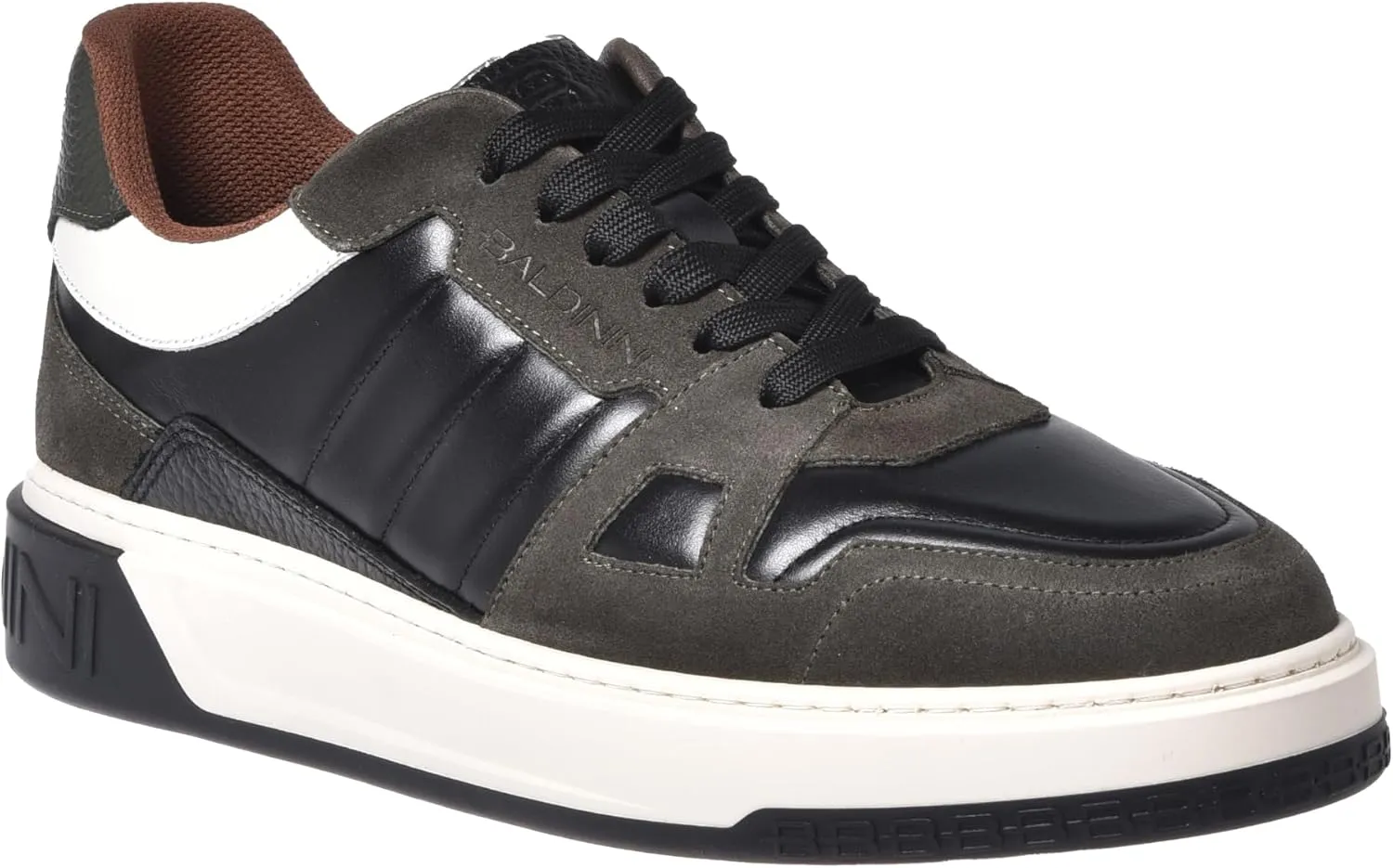 Baldinini Men's Footwear Leather Upper Rubber Bottom Boat Shoe