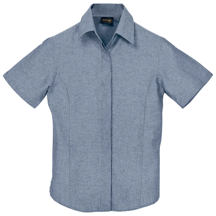 BARRON LADIES OXFORD BLOUSE S/S