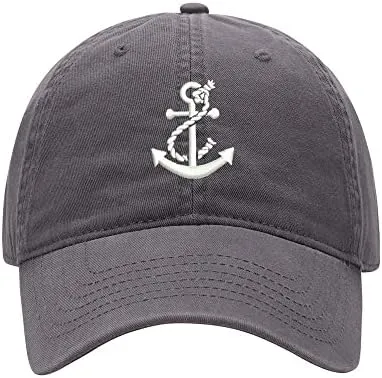 Baseball Cap Men Boat Anchor Embroidered Washed Cotton Dad Hat Baseball Caps
