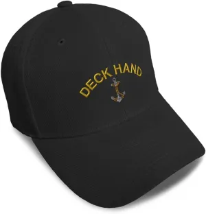 Baseball Caps for Men & Women Embroidered Deck Hand Anchor Boat Gold Embroidery Ladies & Men Baseball Hats