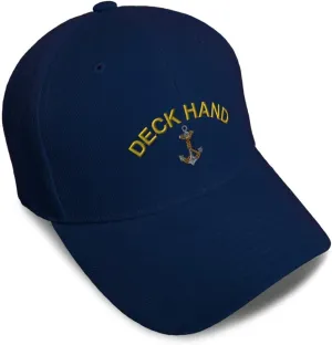 Baseball Caps for Men & Women Embroidered Deck Hand Anchor Boat Gold Embroidery Ladies & Men Baseball Hats