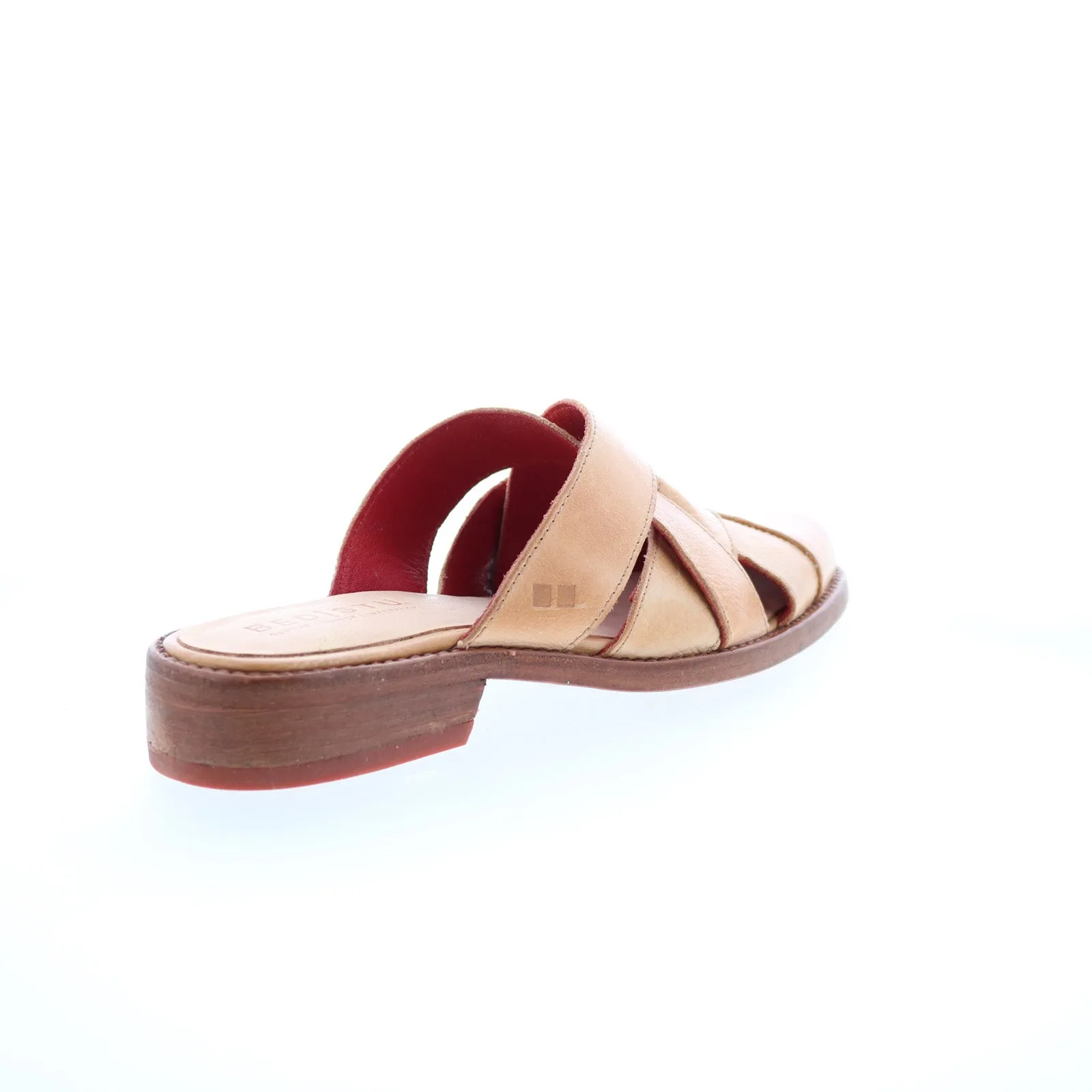 Bed Stu Mayra F392022 Womens Brown Leather Slip On Mules Flats Shoes