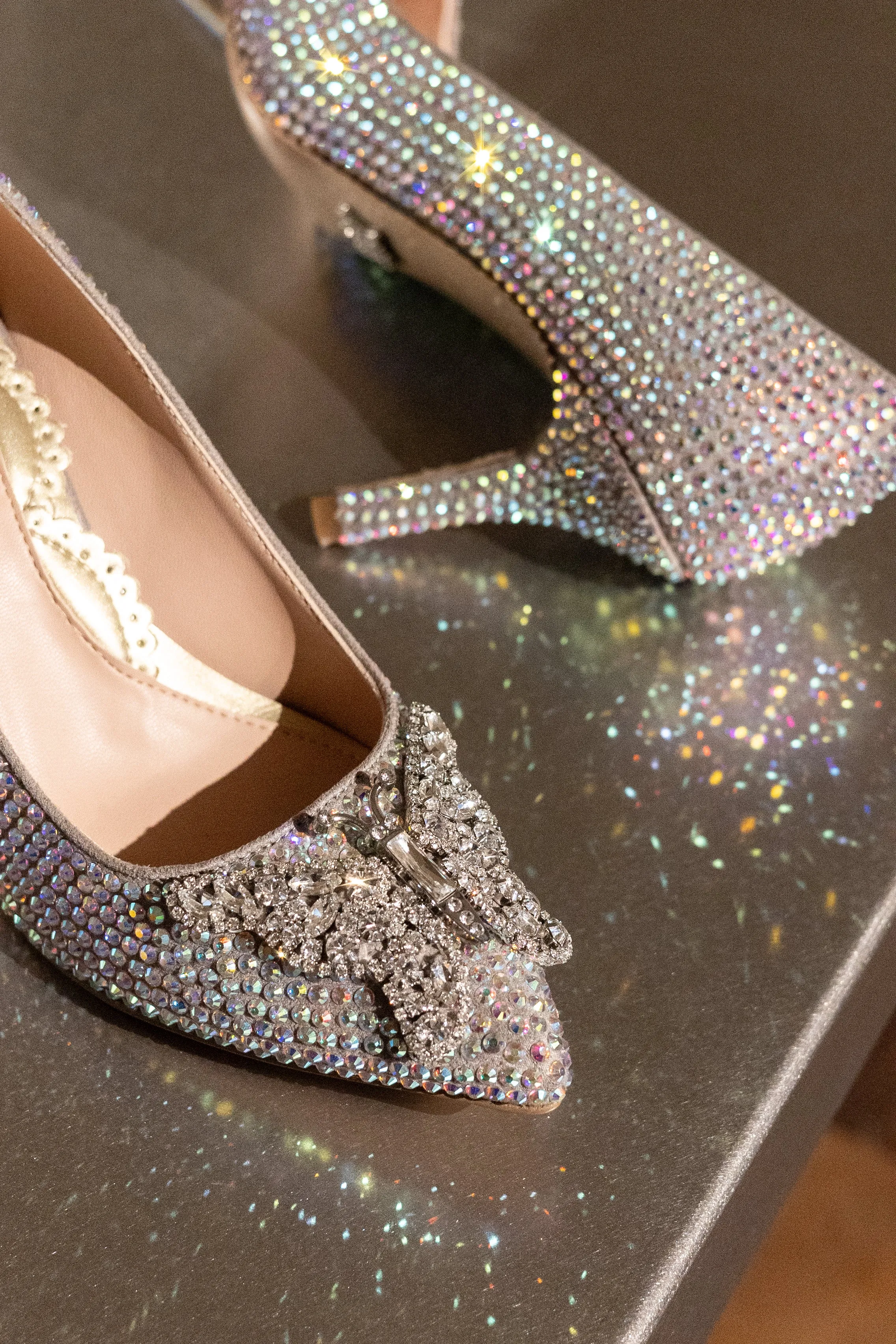 Belle Swarovski Crystal Low Heel Shoes 70mm
