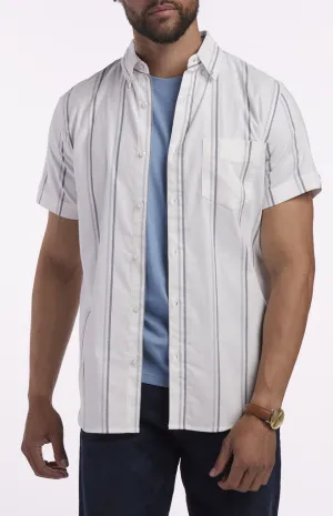 Ben Sherman Short-Sleeve Double Pinstripe Oxford Shirt