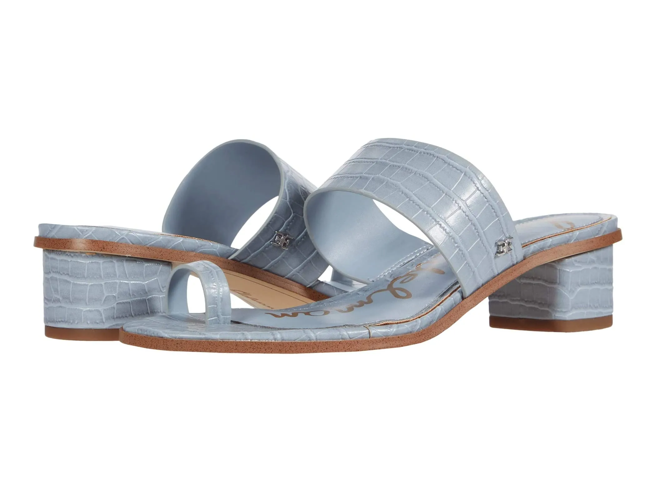 Block-Heel Toe-Loop Sandals Slide Blue Sandals Edelman Sam Exclusive access Slip-On Ilana Mule Easy returns