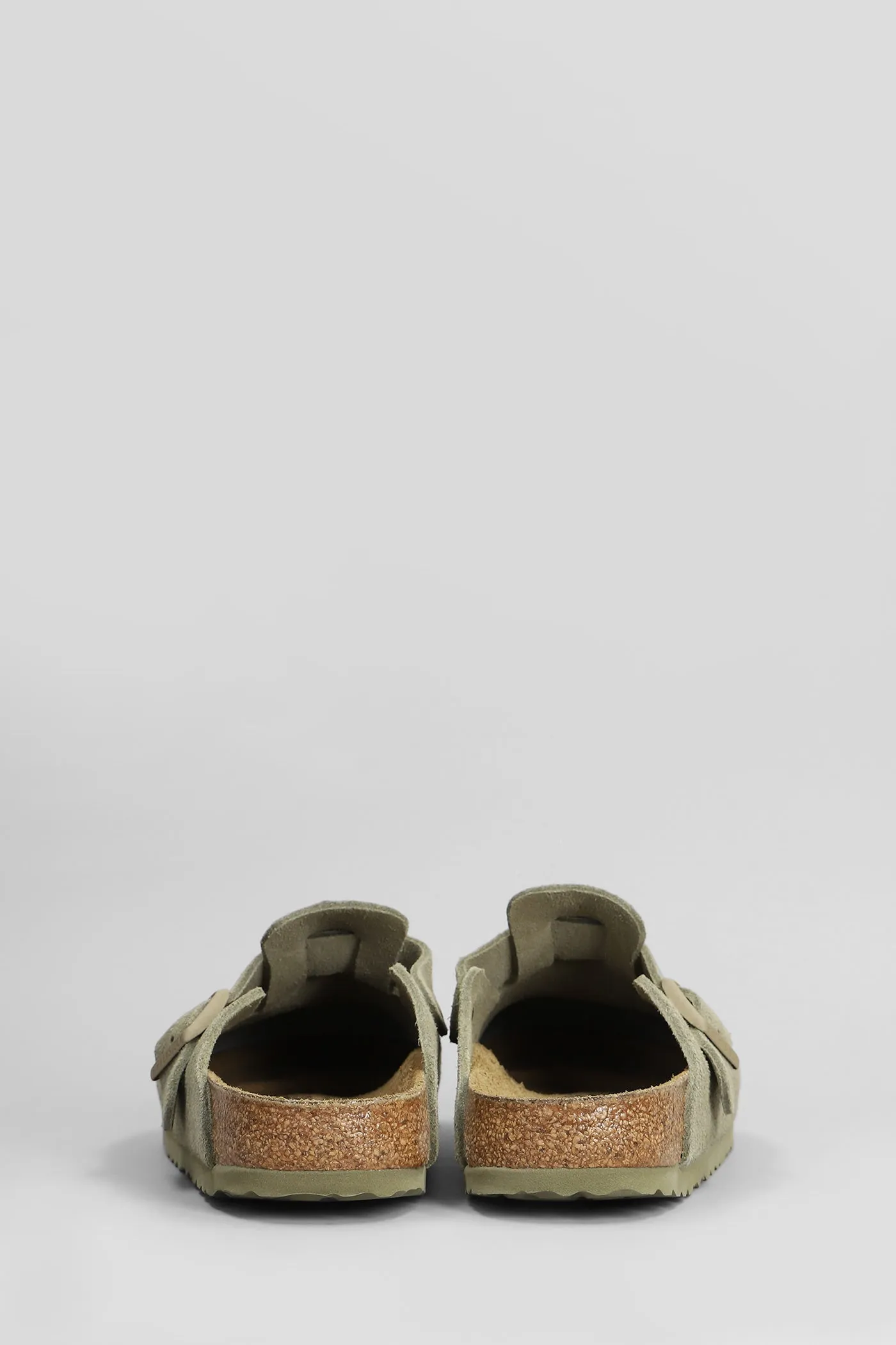 Boston Slipper-Mule in khaki suede