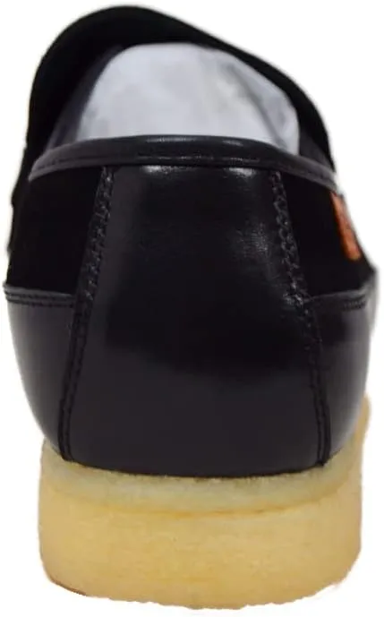 British Collection Power Plus Men Suede Comfortable Slip-on Shoes with Stunning Gold B Ornament