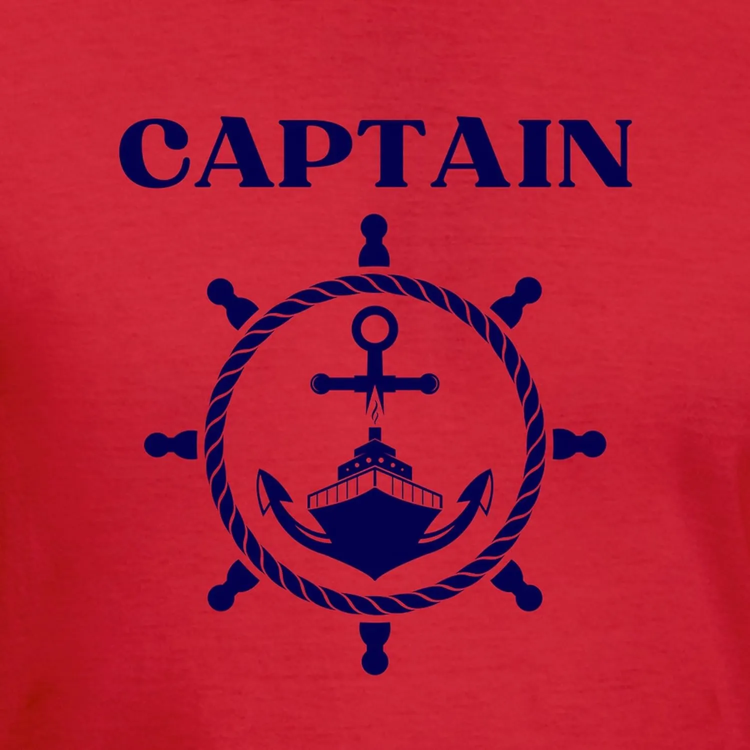 CafePress Nautical Anchor Yachting Sailing Boat Captain T Shirt Men's Fitted Graphic T-Shirt