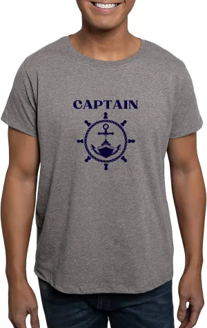CafePress Nautical Anchor Yachting Sailing Boat Captain T Shirt Men's Fitted Graphic T-Shirt