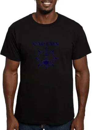CafePress Nautical Anchor Yachting Sailing Boat Captain T Shirt Men's Fitted Graphic T-Shirt