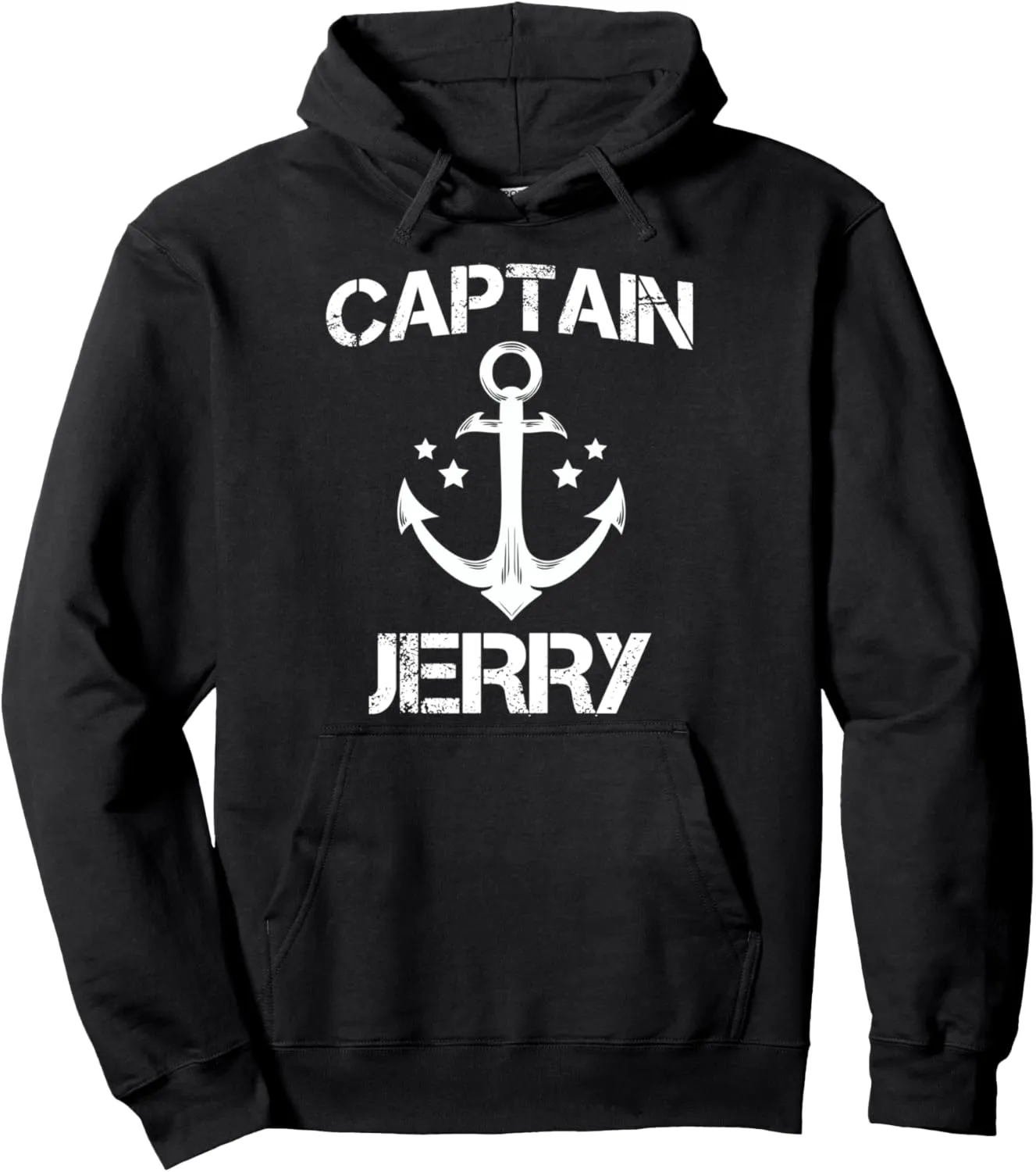 CAPTAIN JERRY Funny Birthday Personalized Name Boat Gift Pullover Hoodie