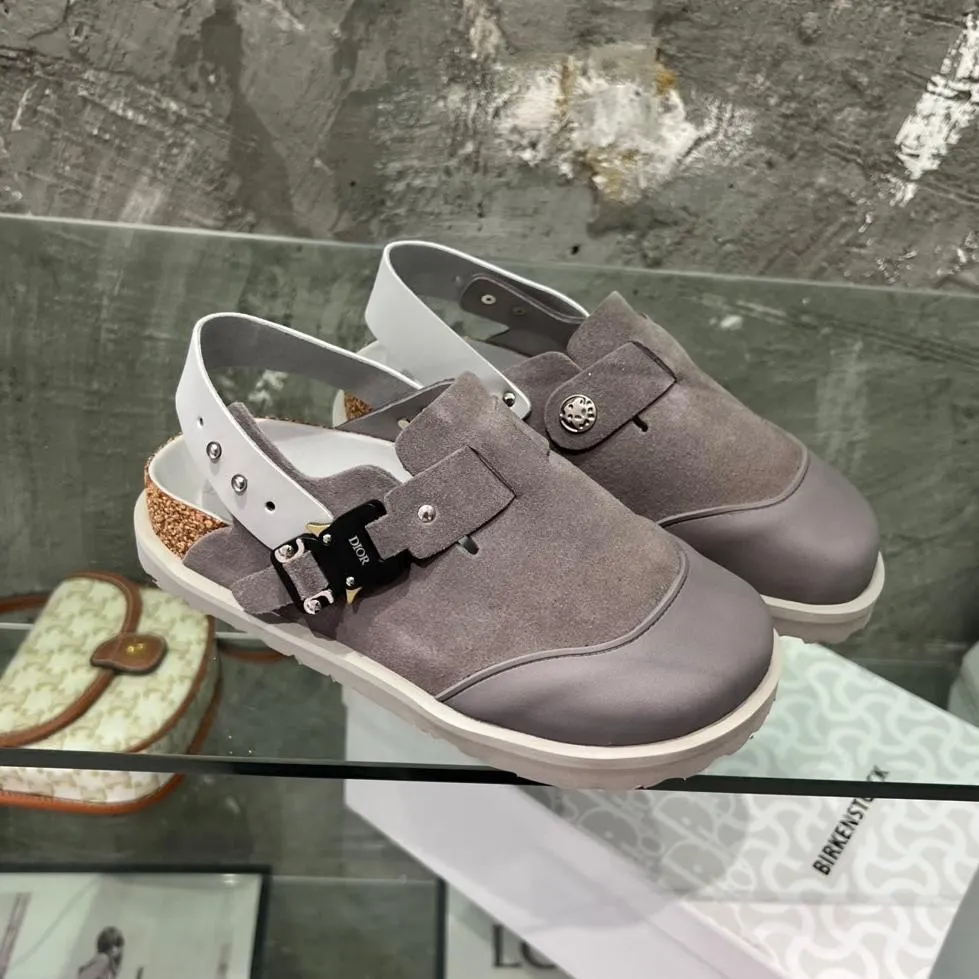 CD x Birkenstock Tokio Mule Grey Suede