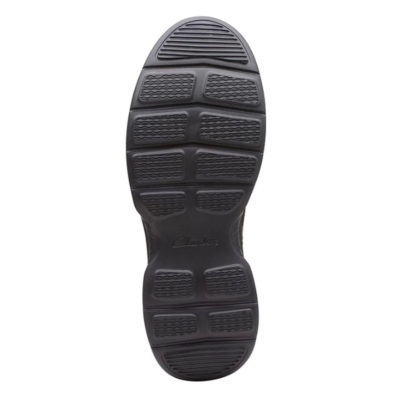 Clarks Men's Bradley Mid Oxford Boot, Black Tumbled Leather, 8.5
