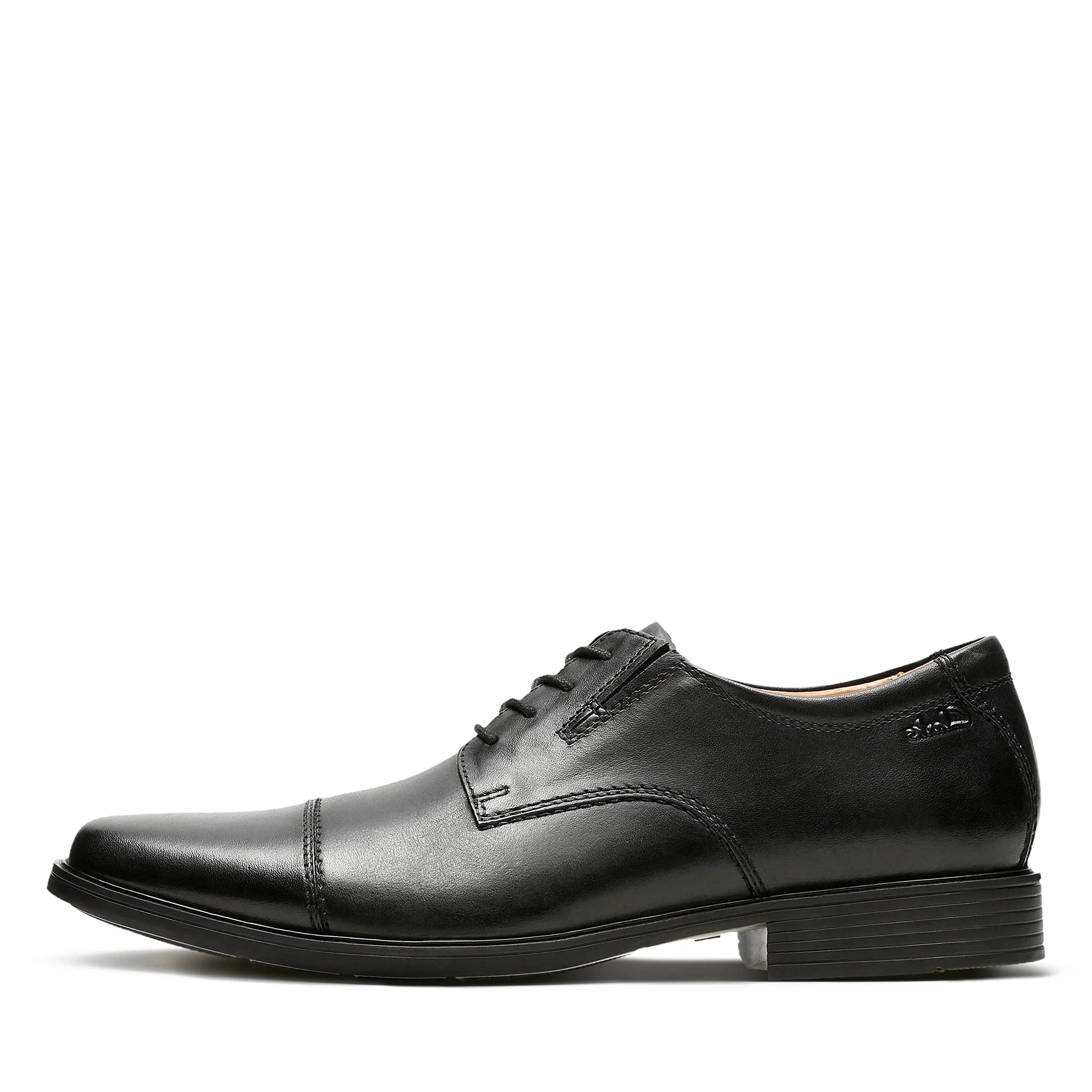 Clarks Men's Tilden Cap Oxford, Black Leather, 7 M US