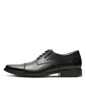 Clarks Men's Tilden Cap Oxford, Black Leather, 7 M US
