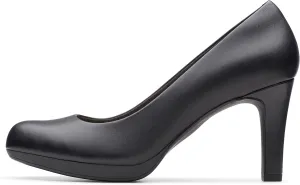 Clarks Women's Adriel Viola Dress Pump, Black Leather, 10