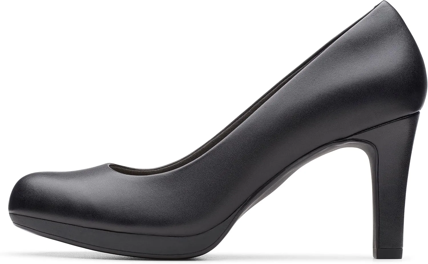 Clarks Women's Adriel Viola Dress Pump, Black Leather, 10