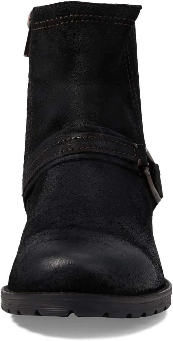 Clarks Womens Aspra Buckle Distressed Suede Ankle Boots