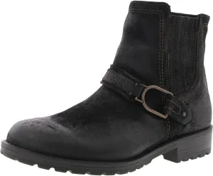 Clarks Womens Aspra Buckle Distressed Suede Ankle Boots