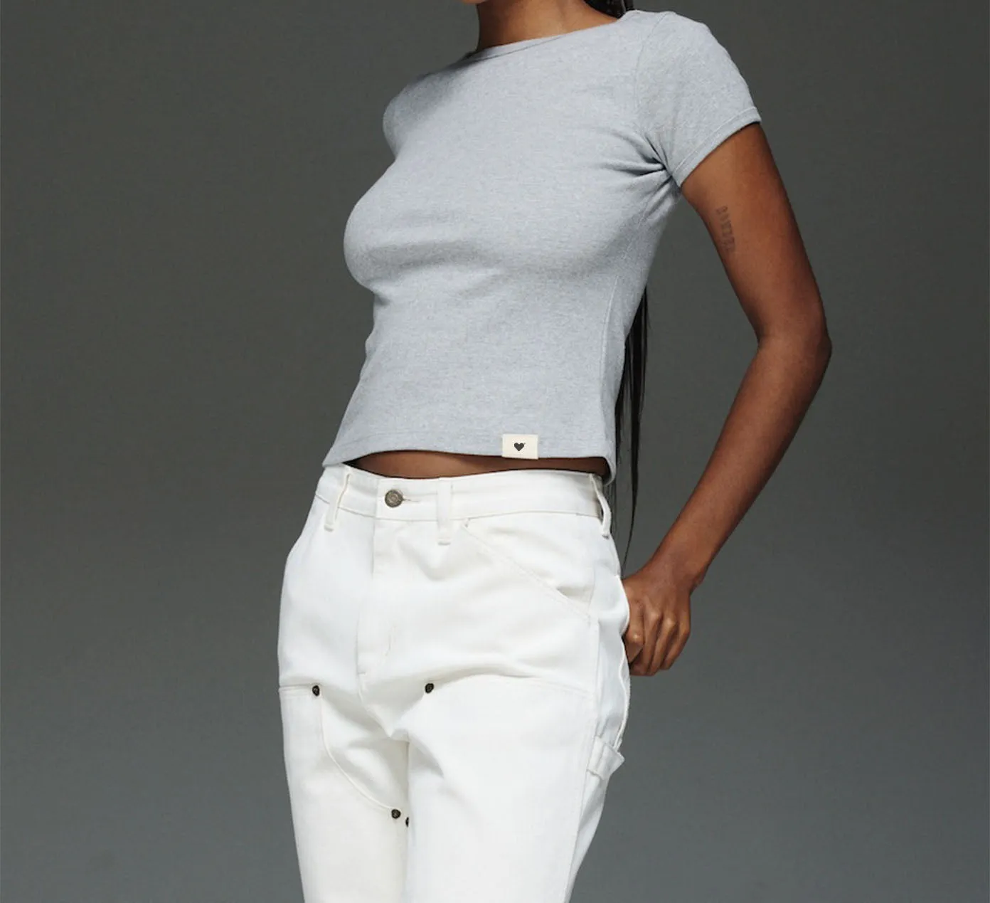 CLASSIC BOAT NECK BOXY TEE - Stripe Brown