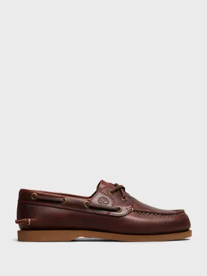 Classic Boat Shoe in Burgundy Full Grain