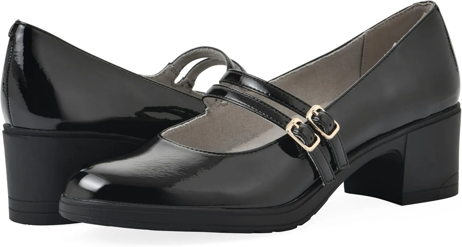 CLIFFS BY WHITE MOUNTAIN Women's Hunta Cushioned Double-Strap Mary Jane Pump