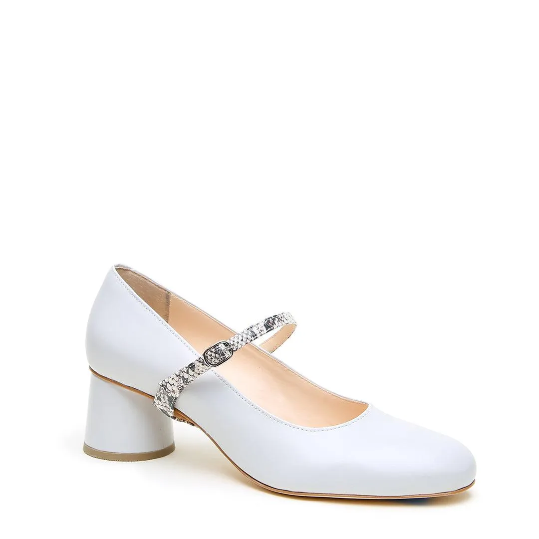Cloud Grey Ballet Pump   Python Twiggy Strap