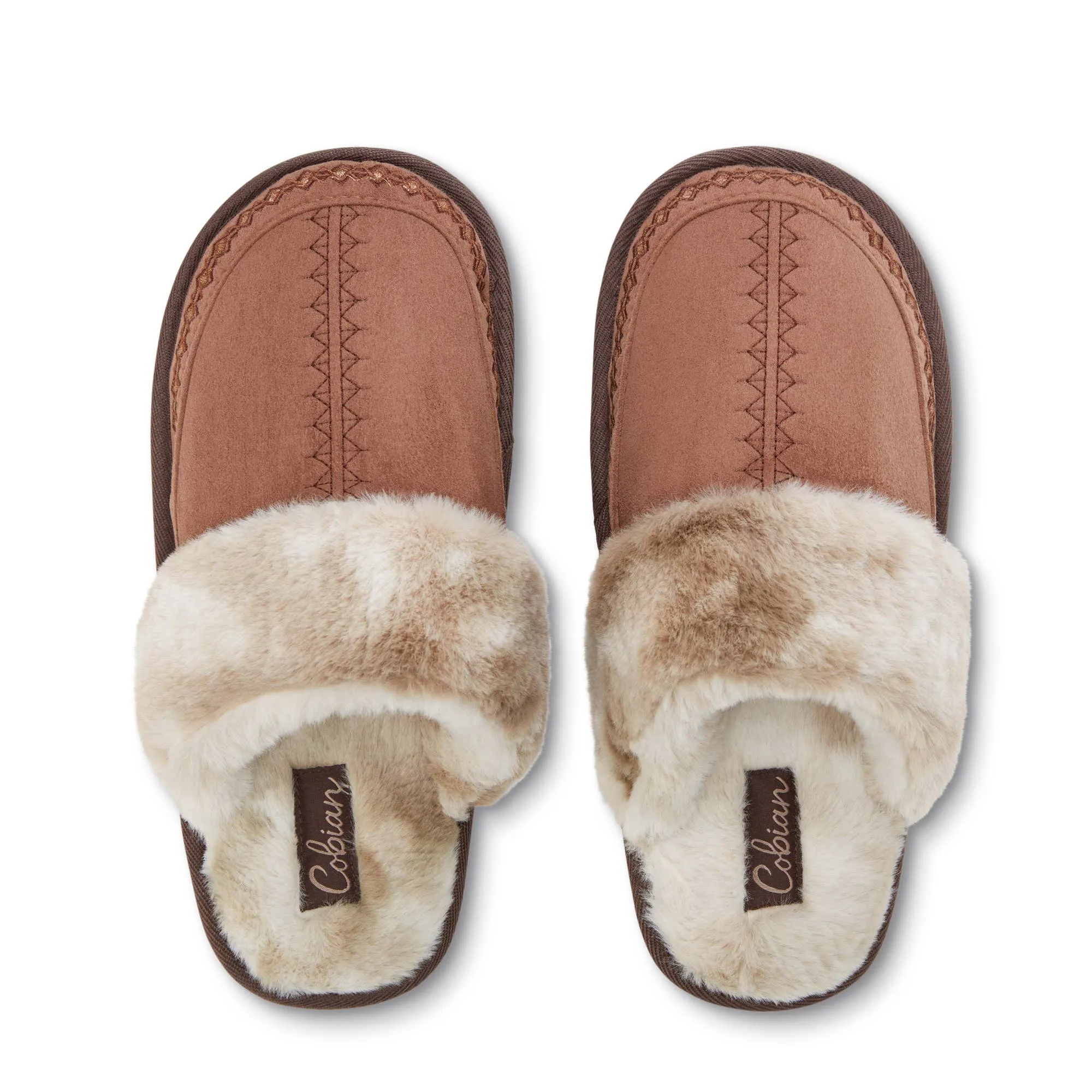 Cobian Women's Colima Mule Mocha Warm and Fuzzy Slipper