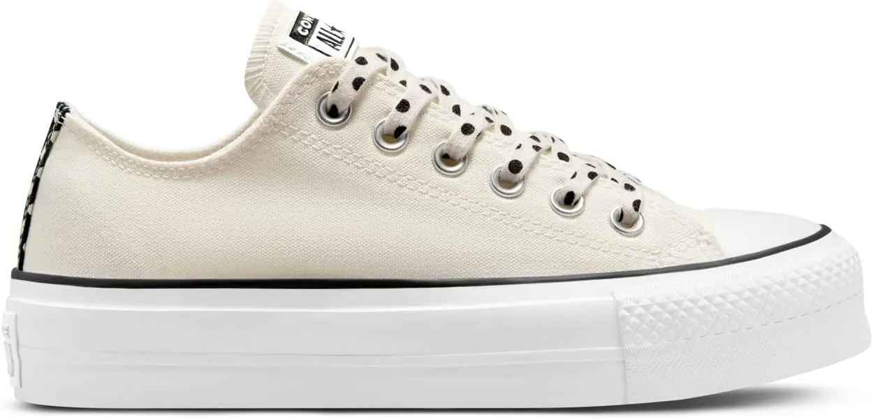 Converse Womens All Star Lift Ox Egret/Black/White Size 7