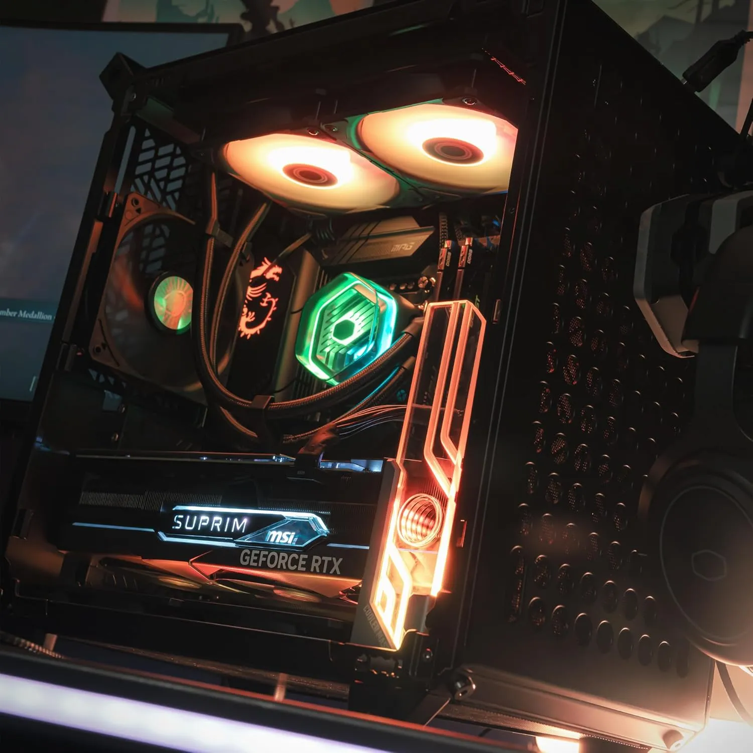 Cooler Master MasterLiquid Atmos 240 Black CPU Liquid Cooler - AIO Water Cooling System, Dual Chamber Pump, Pre-Installed Sickleflow 120 Edge Fans, Addressable Gen 2 RGB, LGA1700 & AM5 Brackets