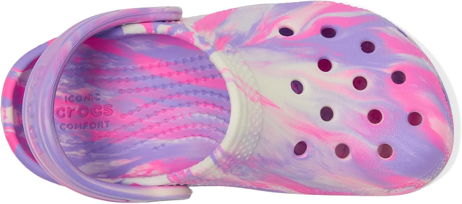 Crocs Kids' Classic Marbled Tie-Dye Clog