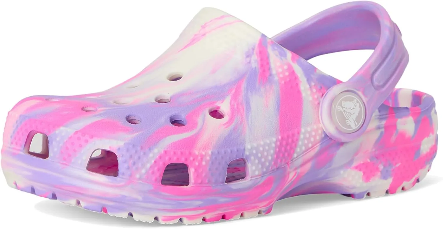Crocs Kids' Classic Marbled Tie-Dye Clog