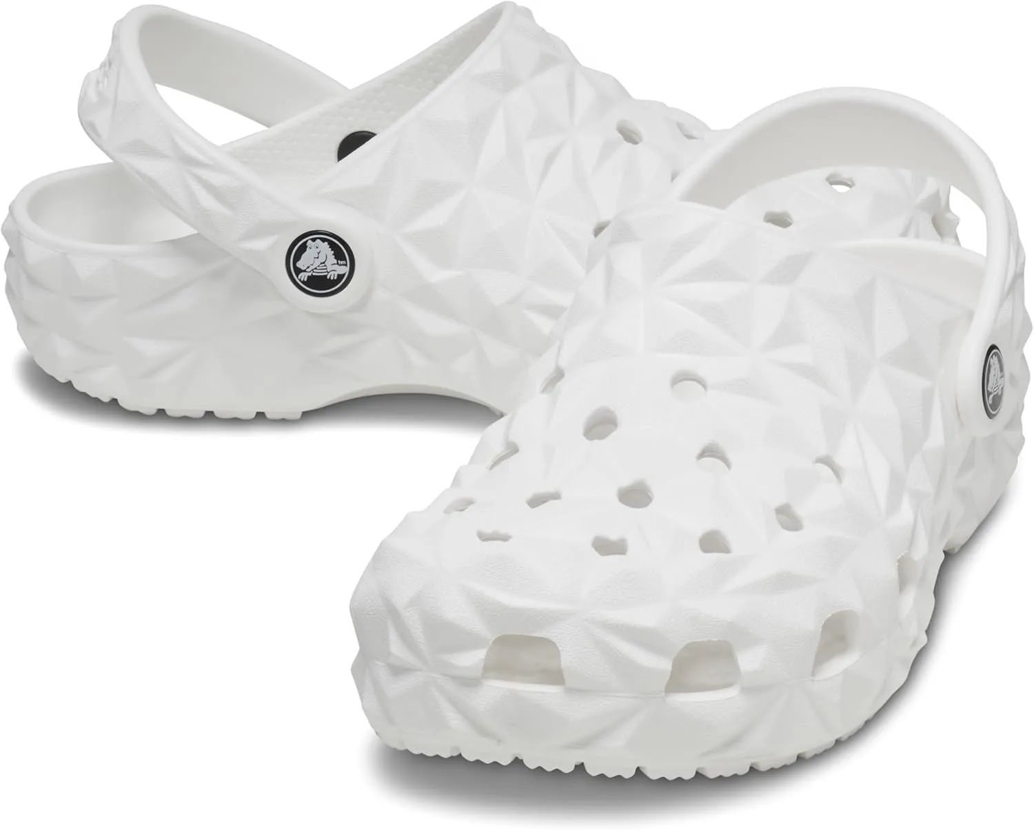 Crocs Unisex-Adult Classic Geometric Clog K WHI