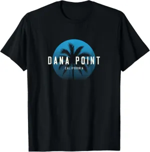 Dana Point CA Vintage Palm Tree Beach Design T-Shirt