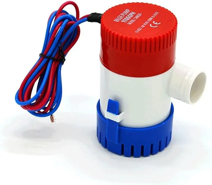 DC 12v/24v Bilge Pump, Submersible Boat Water Pum, 500/750/1100GPH Electric Water Pump(350GPH 12V)