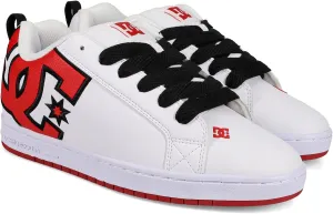 DC Men's Court Graffik Skate Shoe, White/RED, 8