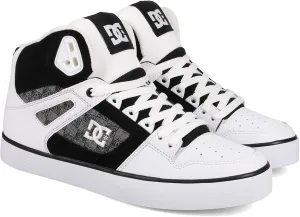 DC Men's Pure High Top WC Skate Shoe, Black/White/Carbon, 13
