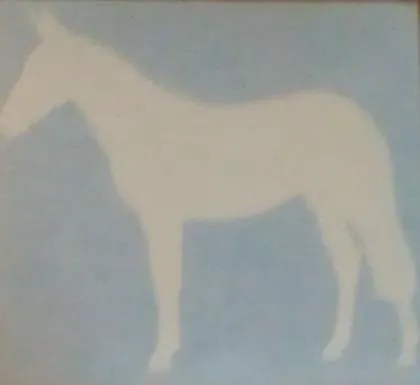 Decal - White Full Body Mule