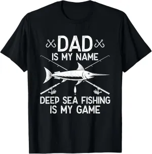 Deep Sea Fishing Gift for Dad Funny Ocean Fisherman Gift T-Shirt