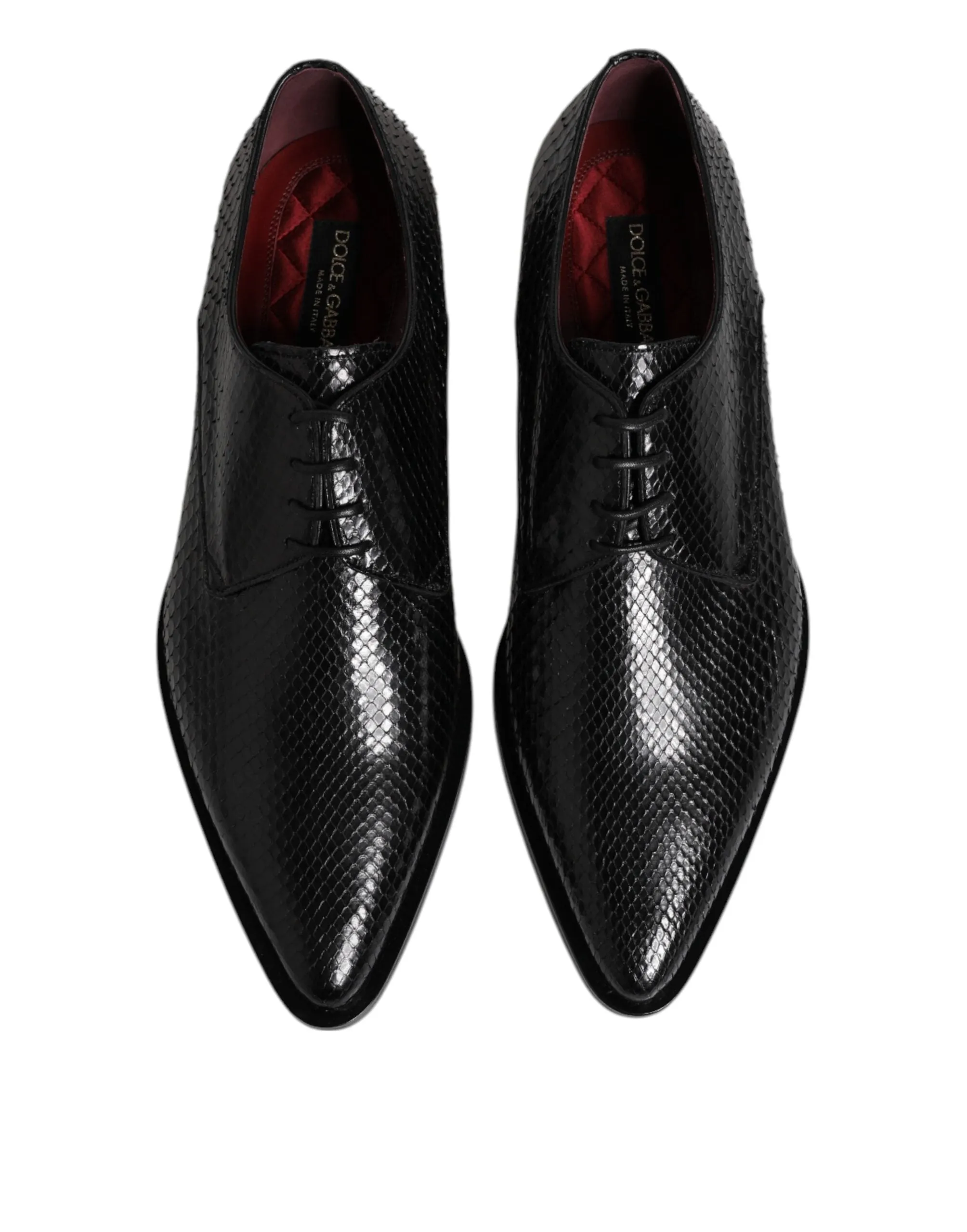 Dolce Black Excellent aftercare Shoes Lace Gabbana Fraud-proof Up Men & Leather Dress Derby